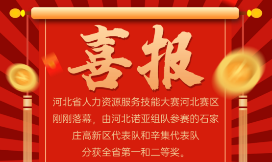 喜報(bào)！河北省人力資源服務(wù)大賽，諾亞兩支代表隊(duì)獲一、二等獎(jiǎng)！